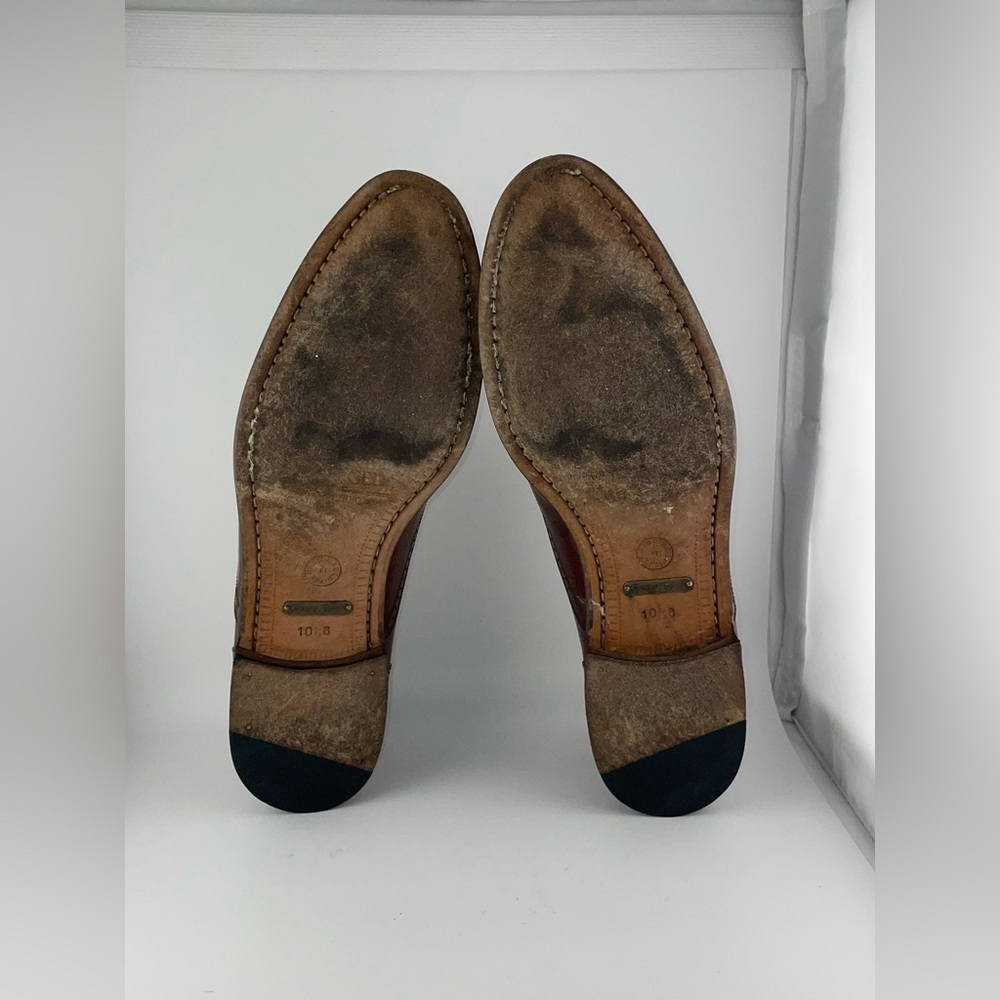 MIGUEL ANGEL Tassel Crocodile Brown Sz 10.5B Men Slip-On Loafers Made In Spain - Picture 11 of 11